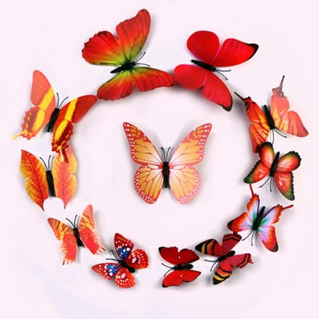 Green Butterfly Nursery Decorations - Efavormart 36 Pack 3D DIY Butterfly Magnet Wall Decoration Stickers