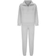 thumbnail image 4 of Womens 2 Piece Outfits Sweatsuit Half Zip Pullover Sweatshirt Joggers Pants Tracksuit Set, 4 of 8