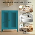 thumbnail image 4 of Bathroom Floor Cabinet,Metal Storage Cabinet,Freestanding Sideboard with 2 Doors & 2 Adjustable Shelves,Modern Metal Storage Locker for Bathroom,Living Room,Entryway, Teal Blue, 4 of 6