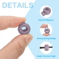 thumbnail image 2 of Uxcell Plastic Cord Lock, Single Hole Toggle Stopper Round Ball Shaped Adjustable Cord Stop Fastener Gray, 2 of 5