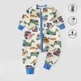 thumbnail image 2 of larppty Baby Sleep Sack with Legs Infant Sleepsuit Newborn Long Sleeve Wearable Blanket for Boys Girls 0-18 Months (Blue), 2 of 4