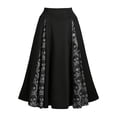 thumbnail image 1 of FcBaudy Robe de Cour, Robes pour Femmes, Robes d'Été pour Femmes Femmes Grande Taille Dentelle Patchwork Taille Haute Jupe Midi Gothique Jupe Plissée Robe de Cour, 1 of 6