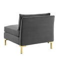 thumbnail image 6 of Sectional Sofa Set, Velvet, Grey Gray, Modern Contemporary Urban Design, Living Lounge Room Hotel Lobby Hospitality, 6 of 10