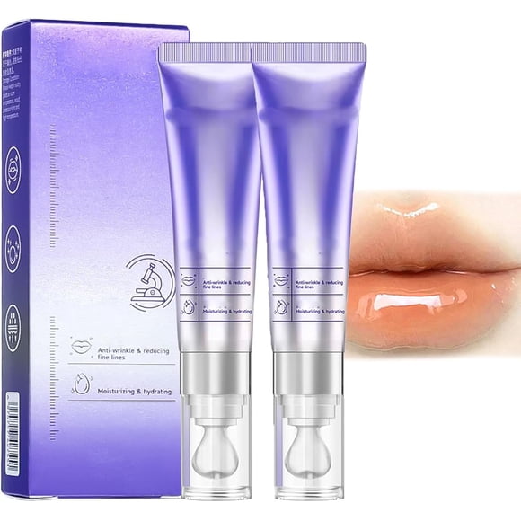 Plumping & Anti-Wrinkle Hydrating Lip Serum, Color-Changing Lip Essence Oil, Lips Care Serum, Glossy Mask, Plumping, Hydrating & Reduce Fine Lines, Moisturizing & Long-Lasting (2PCS-02)
