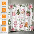 thumbnail image 2 of Tchckioa Happy Holiday Shower Curtain,47x72 Inch Waterproof Hooks Bath Curtain for Bathroom, 2 of 6