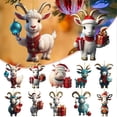 thumbnail image 4 of Adornos navideños para fiestas en casa con forma de cabra, adornos para árboles de Navidad, suministros para fiestas y decoración del hogar, 4 of 5