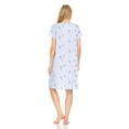 thumbnail image 4 of Lati Fashion Women Nightgowns Short Sleeve Female Nightgowns & Sleepshirts Blue Size Large, 4 of 4