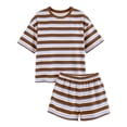 thumbnail image 3 of GUACER Summer Sets for Women 2 Piece Striped Short Sleeve Top and Pocket Shorts Sets Beach Casual Outfits, 3 of 9