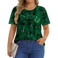 thumbnail image 3 of Fantaslook Dressy Blouses for Women Pleated Short Sleeve Tunic Tops Casual Floral Shirts, 3 of 8