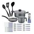 thumbnail image 1 of Bateria de cocina Tramontina Turim Con Antiadherente Starflon Max en Aluminio Negro 24 piezas, 1 of 7