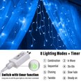 thumbnail image 2 of Temporizador Lomotech con forma de luces navideñas, 9,8 m, azul, 8 modos, 2 of 7