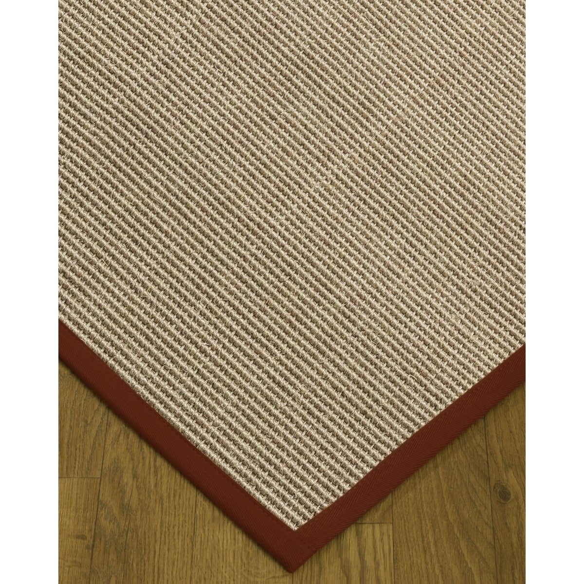 Natural Area Rugs 100, Natural Fiber Handmade Blair, Beige/Rose Sisal