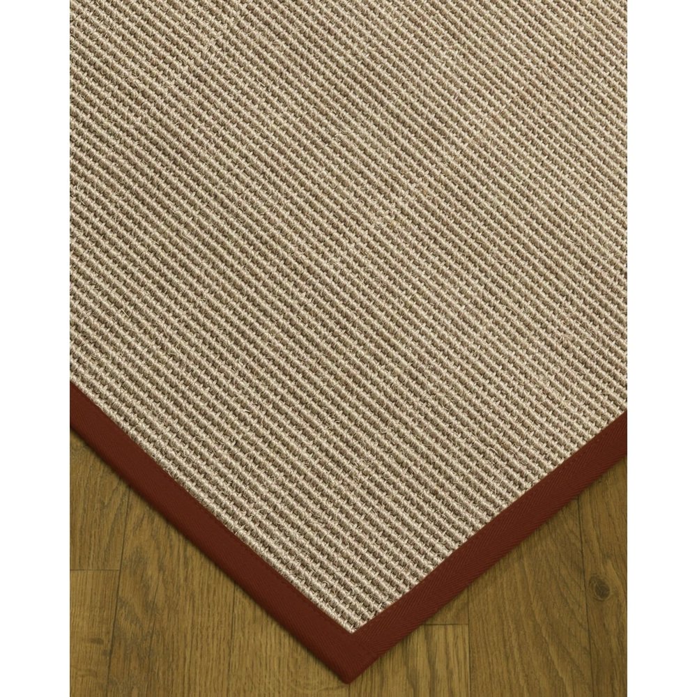 Natural Area Rugs 100, Natural Fiber Handmade Blair, Beige/Rose Sisal