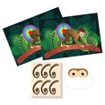 thumbnail image 1 of Pin The Tail on The Monkey Birthday game - Suministros para fiestas temáticas de la jungla, favores de la fiesta del zoológico, diversión para todas las edades, 2 carteles de juegos, 1 máscara con los Blue Panda 819132027676, 1 of 1