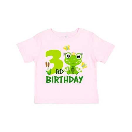 

Inktastic 3rd Birthday Princess Frog Gift Toddler Toddler Girl T-Shirt