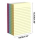 thumbnail image 1 of Bloc de notas adhesivas rayadas de doble tamaño - 200 hojas, 4 colores, fácil de aplicar y reposicionable para la gestión de oficina, hogar y tareas, 1 of 6