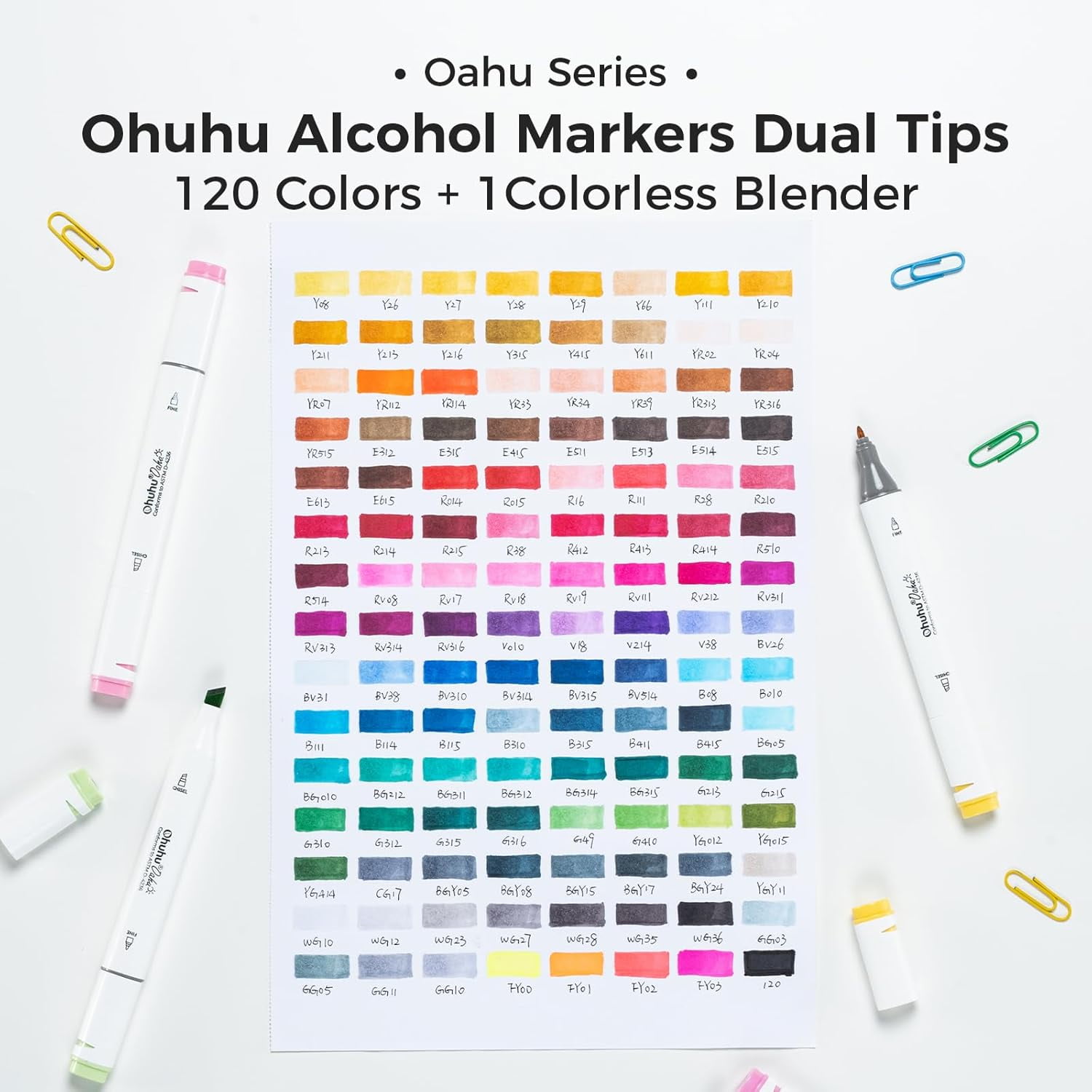 Ohuhu Alcohol Based Art Markers 120 Colors - Chisel & Fine Oahu of Ohuhu Markers