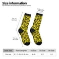 thumbnail image 2 of Picia Yellow Butterflies Print Athletic Socks for Men & Women – Cushioned Moisture-Wicking Crew Socks for Sports, Running, and Training, Soft & Breathable Size 5-11, 2 of 6