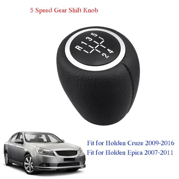 Becaristey PU PU Leather 5 Speed Gear Shift Knob For Cruze 09-16 Epica 07-11
