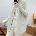 thumbnail image 6 of Honeeladyy Women's Winter Sherpa Fleece Lightweight Fall Warm Zipper Vest with Pockets Beige XL, 6 of 6
