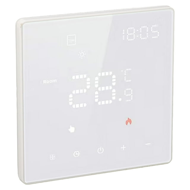 Thermostat Intelligent Wi-Fi, Thermostat Intelligent Wi-Fi Programmable 100-250 V C.a. Ignifuge PC Horaire de 7 Jours pour Chauffage au Sol Chauffage au Sol Électrique 16 A, Chauffage au Sol à Eau 3 A Mur