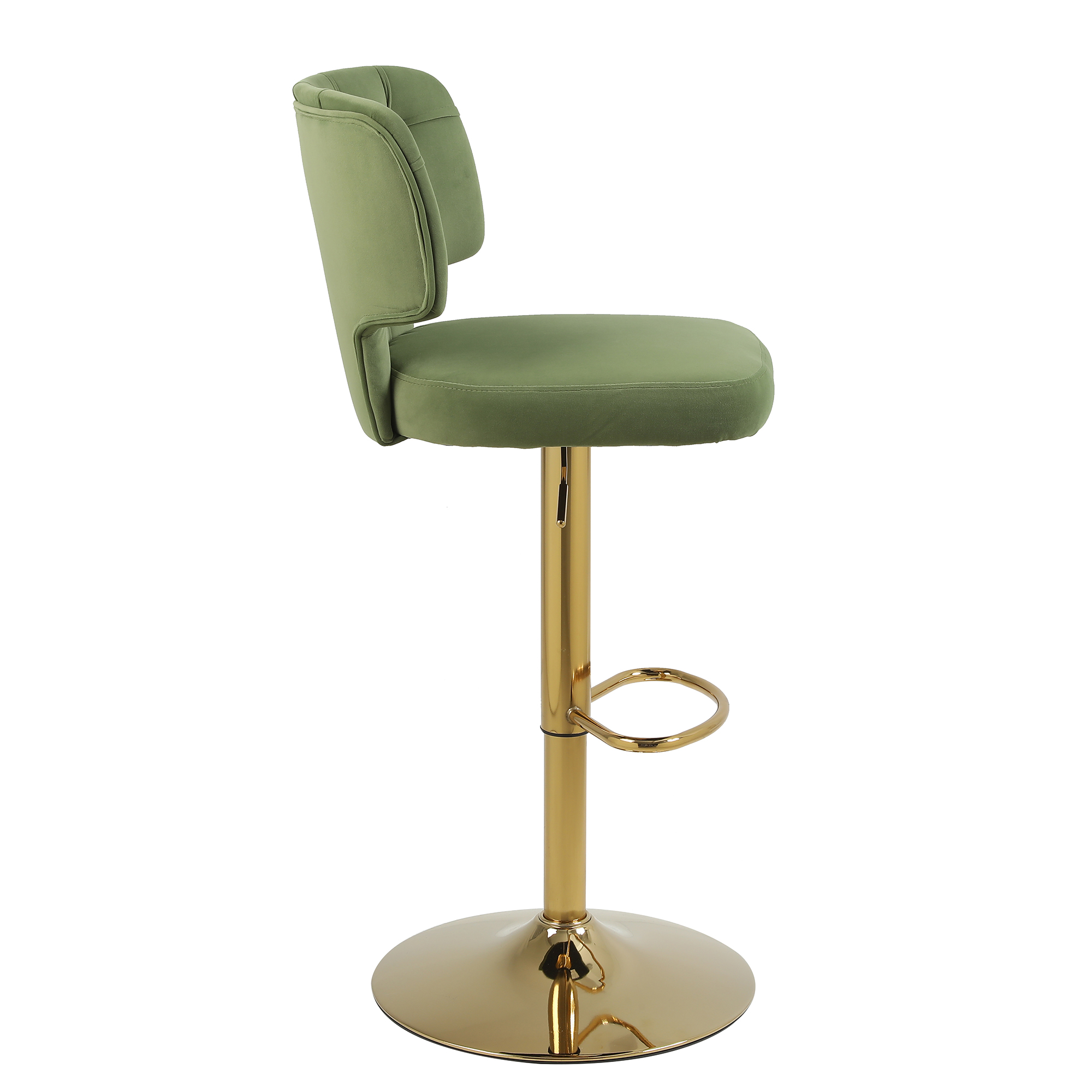 Kadyn Set of 2 Adjustable Swivel Bar Stools Chair with Back& Footrest for Home, Avocado Kadyn Set of 2 Adjustable Swivel Bar Stools Chair with Back& Footrest for Home, Avocado