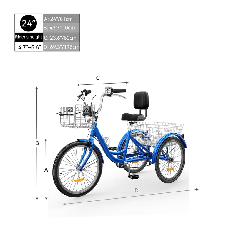 5 speed 3 wheel bicycle WEEROCK Tricycle Rear Axle Tricycle Conversion Kit 7 Speeds, 5/8Inch Axle(15.8mm) for 20" 24" 26" Trike, Bikes : Sports & Outdoors Adult tricycle for seniors LILYPELLE Adult Tricycle 7 Speed,