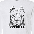 thumbnail image 4 of Inktastic Pitbull Sketch Portrait with Dog Breed Name Long Sleeve T-Shirt, 4 of 5