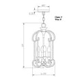 thumbnail image 2 of 7000-04-32-Forte Lighting-Ione - 4 Light Foyer Pendant-19 Inches Tall and 11.75 Inches Wide     -Traditional Installation, 2 of 4