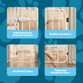 thumbnail image 4 of Carlson Pet Products Mini Tuffy Metal Pet Gate, 38" W x 18" H, Includes Small Pet Door, White, 4 of 11