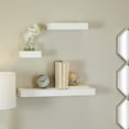 thumbnail image 2 of CosmoLiving by Cosmopolitan 24", 12", 6"W 3-Tier White Wall Shelf (3 Count), 2 of 8