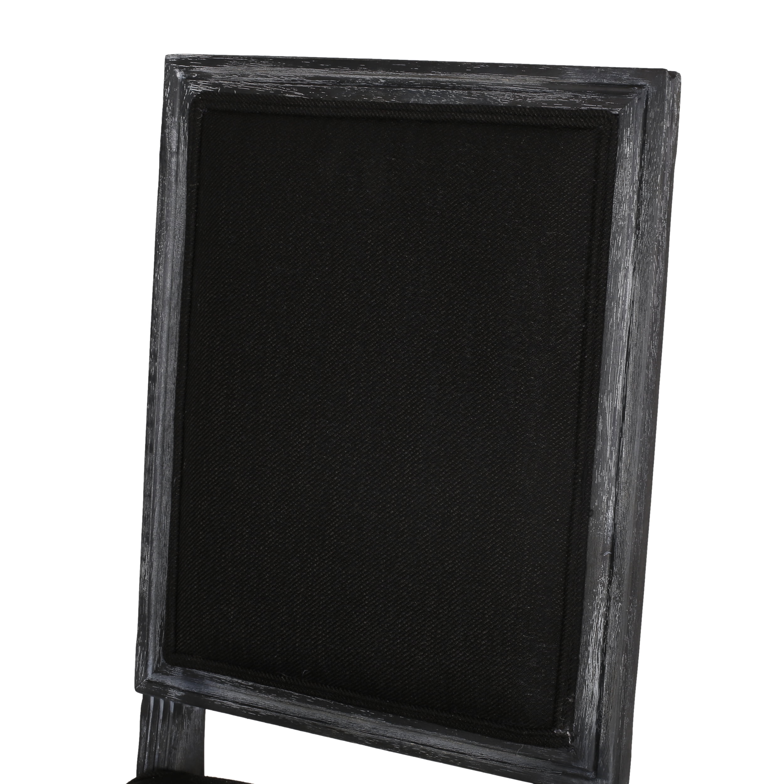 Noble House Robin French Wood Upholstered Dining Chair, Set of 4, Black