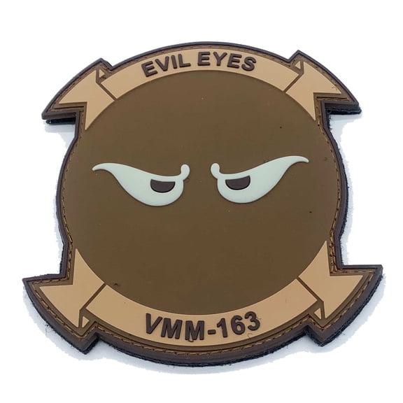 VMM-163 Evil Eyes Desert PVC Patch - With Hook and Loop