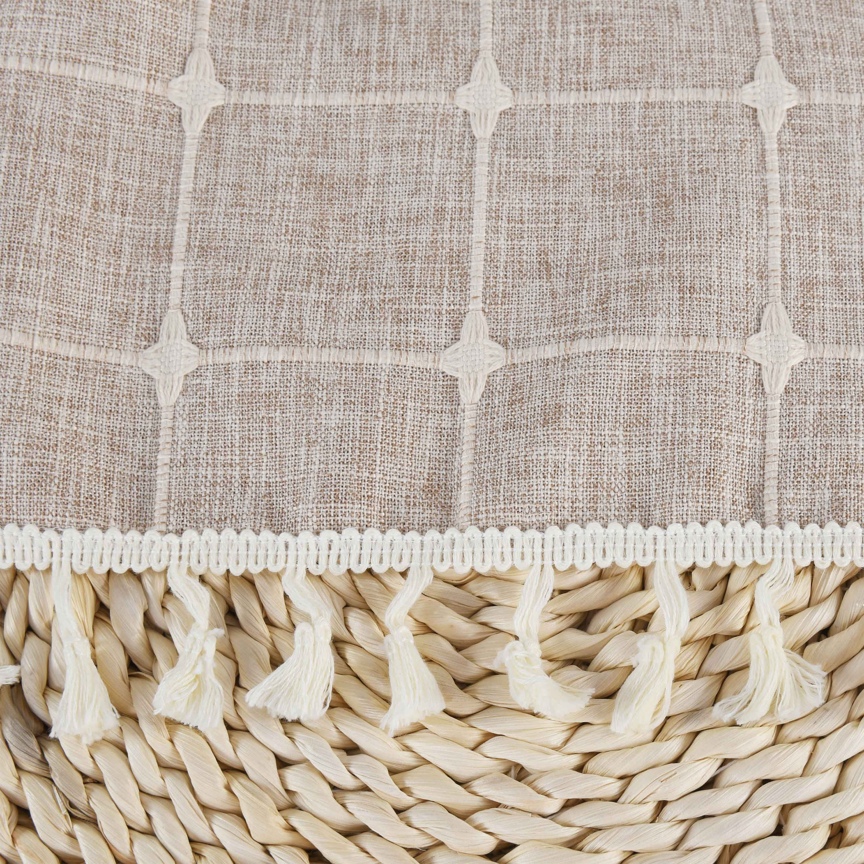 EvJk 1PC Modern Waterproof Plaid Shower Curtains with Tassel for Bathroom, 72" x 72", Taupe