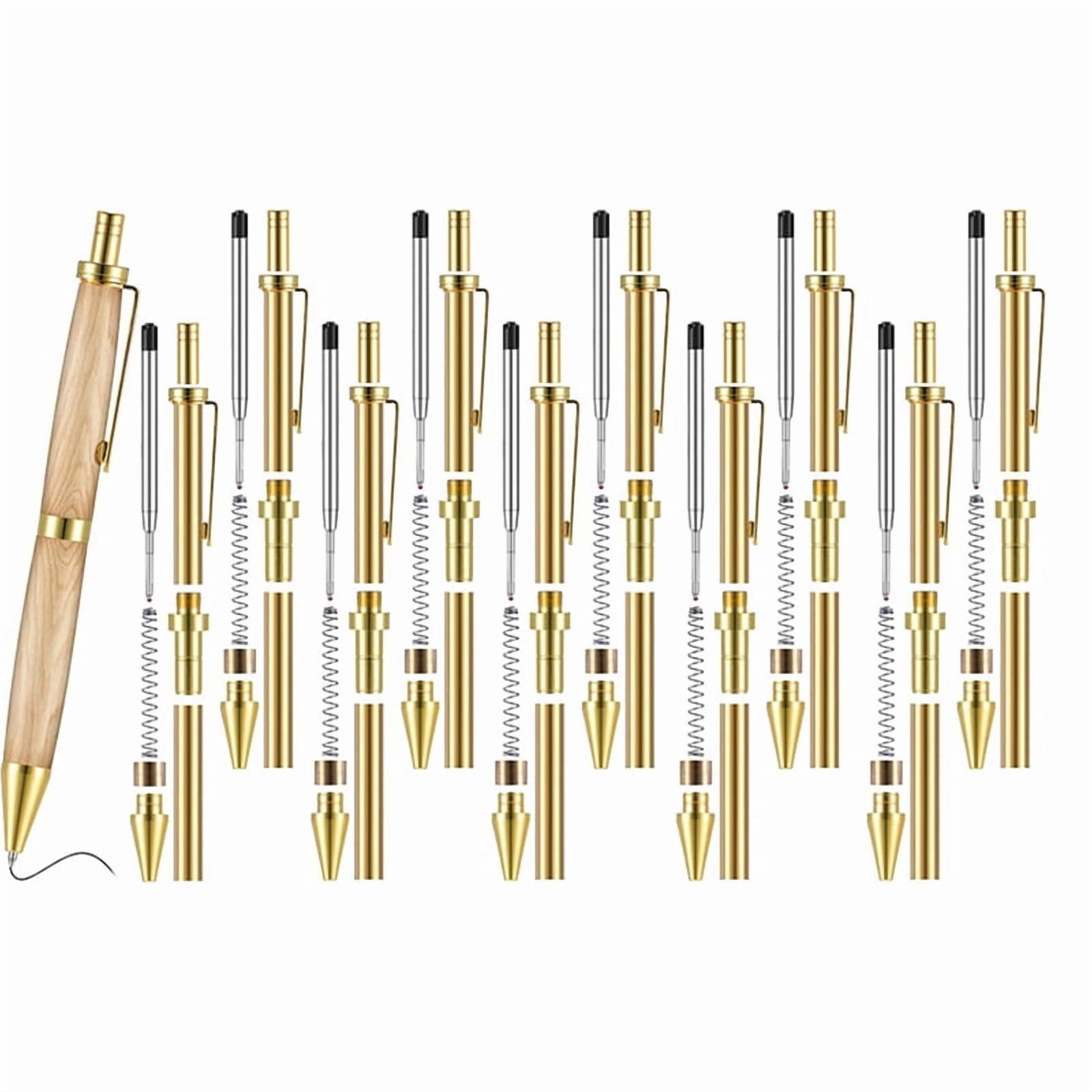 20 Pieces Retractable Pen Kit for Wood Turning 7mm Click Pen Kit with Refills Lathe Turning Supplies for DIY Friends