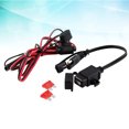 thumbnail image 3 of 12V Dual USB Waterproof Motorcycle SAE to USB Mobile Phone GPS Charger Cable Adapter Inline Fuse Power Supply, 3 of 8