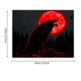 thumbnail image 4 of RKSupls Tapestry Wall Hanging Art, Wolf Howling Red Moon Forest Tapestry Decoration for Daily Bedroom, Dorm, Living Room, Apartment Hallway Home Decor, 4 of 5