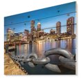 thumbnail image 1 of Design Art - Boston Skyline at Dusk, 1 of 5