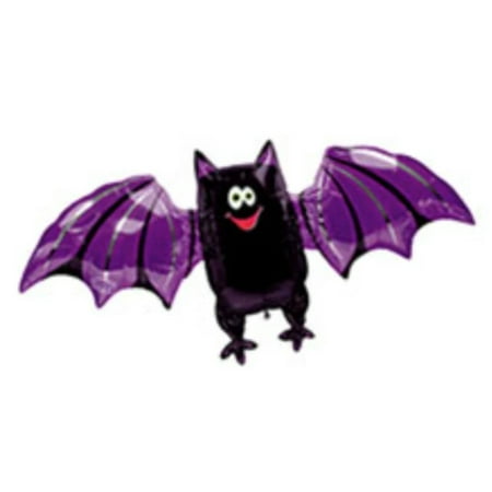 PURPLE BAT BALLOON • Large Shape Foil Mylar Balloon • Party Supplies Decorations Foil Mylar Balloon