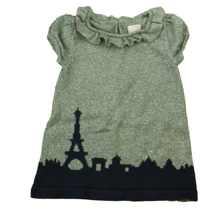 

Pre-Owned Janie and Jack Girls Silver | Navy Sweater Dress size: 6-12 Months (Good)