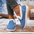 thumbnail image 6 of Mostsola Loafers for Women Winter Warm Plush Slip on House Slippers Casual Flats Snow Booties, 6 of 9