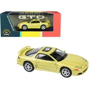 Paragon  2.75 x 2 in. 1-64 Scale Mitsubishi 3000GT GTO Diecast Model Car with Sunroof Martinique, Yellow Pearl