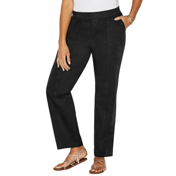 Catherines Women's Plus Size Stretch Knit Waist Cargo Pant