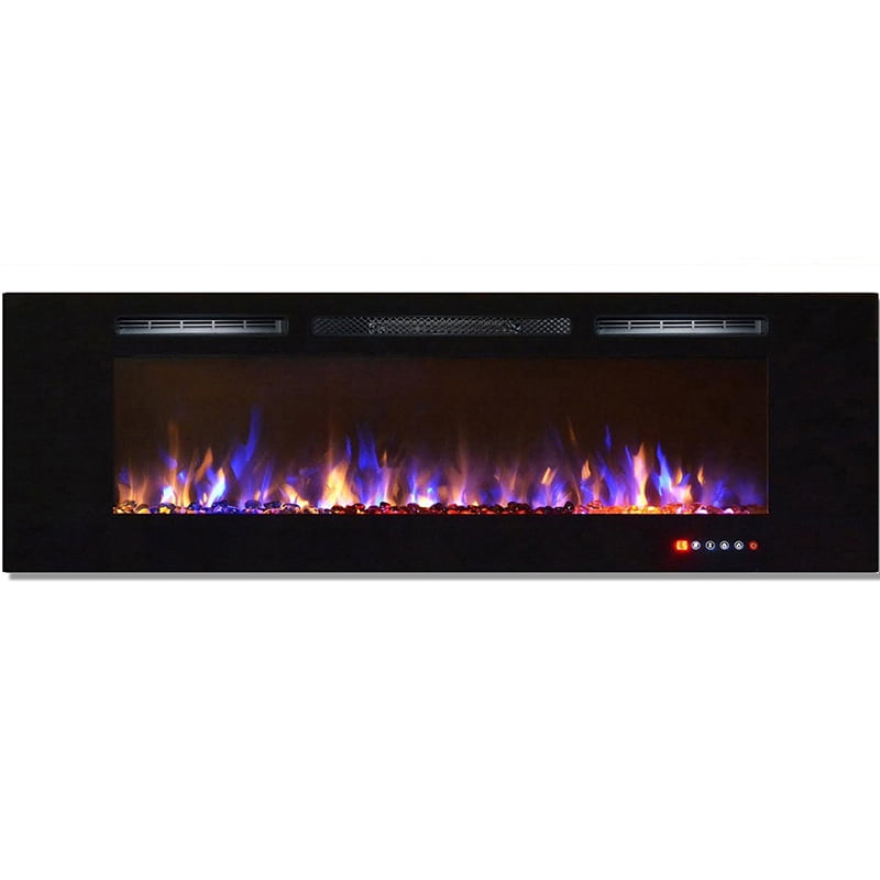 Regal Flame Gotham 72 Inch Built-in Ventless Heater Recessed Wall Mounted Electric Fireplace - Multi-Color