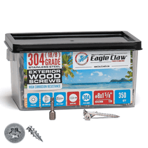 Stainless Steel Deck Screws #8 X 1 5/8" Star Drive T20 Torx (QTY 350 - 1.8lb)