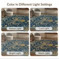 thumbnail image 7 of ODIKA 8'x10' Washable Area Rug Nautical Vintage Creature Motif Coral Retro Wave Circle Octopus Refined for Dining Room, Large Office, Lounge, Non-Slip Chair-Friendly Mat, 7 of 7