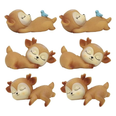 

6x Deer Figures Toys 2x Style01 and 2x Style02 and 2x Style05