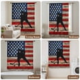 thumbnail image 5 of American Flag Semi Sheer Curtains Drapes for Living Room, Bedroom, French Doors Window 96 Inches Long, Blue Red USA Flag Retro Hockey Rod Pocket Chiffon Curtain Drapery Voile Draperies Panel, 5 of 8