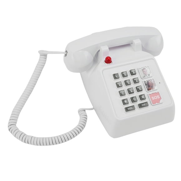 Teléfono Fijo Con Botones Grandes, Volumen Ajustable Con Cable Botones Grandes Teléfono Ringer Ringer para Hogar