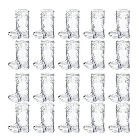 20 Count Western Boot Shot Cup for Bachelor Party Themed Gatherings Bulk Pack of 20 Reusable Cups
